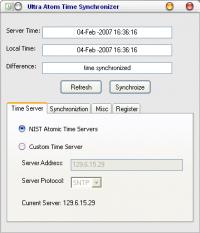 Ultra Atom Time Synchronizer 1.0.2012.620 screenshot. Click to enlarge!
