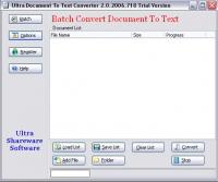 Ultra Document To Text ActiveX Component 2.0.2013.612 screenshot. Click to enlarge!