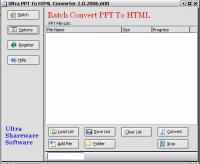 Ultra PPT To HTML Converter 2.0.2011.401 screenshot. Click to enlarge!