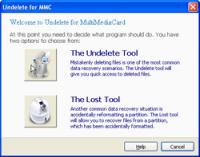 Undelete MultiMediaCard 1.3 screenshot. Click to enlarge!
