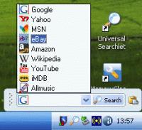 Universal Searchlet 1.22 screenshot. Click to enlarge!