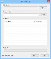 Unzip RAR 1.0 screenshot. Click to enlarge!