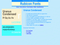 Uranus Condensed Font TT 2.00 screenshot. Click to enlarge!