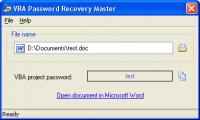 VBA Password Recovery Master 2.0 screenshot. Click to enlarge!