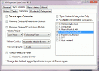 VCOrganizer SyncCenter 9.1.373 screenshot. Click to enlarge!