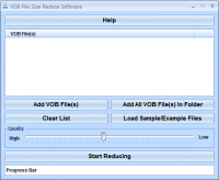 VOB File Size Reduce Software 16.6.15 screenshot. Click to enlarge!