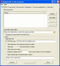 VaySoft PDF to EXE Converter 7.01 screenshot. Click to enlarge!