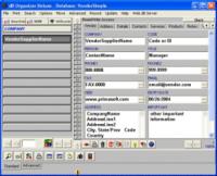 Vendor Organizer Deluxe 3.71 screenshot. Click to enlarge!