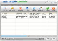 Video To WAV Converter 1.00 screenshot. Click to enlarge!