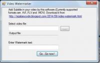 Video Watermarker 1.0.3.20 screenshot. Click to enlarge!