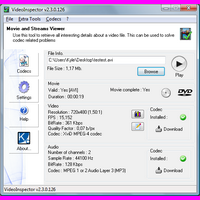 VideoInspector 2.12.0.140 screenshot. Click to enlarge!