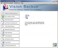 Vision Backup Server w/ MSSQL and Exchan 10 screenshot. Click to enlarge!