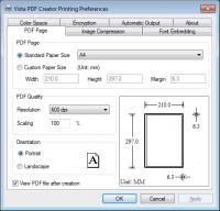 Vista PDF Creator 3.01 screenshot. Click to enlarge!