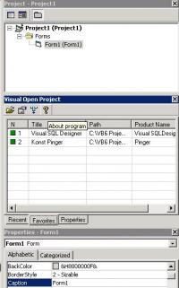Visual Open Project Add-In 1.01 screenshot. Click to enlarge!