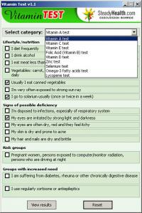 Vitamin Test 1.1 screenshot. Click to enlarge!