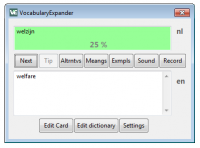 Vocabulary Expander 2.5.0 screenshot. Click to enlarge!