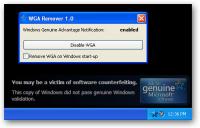 WGA Remover 1.5 screenshot. Click to enlarge!