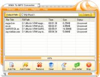 WMA To MP3 Converter 1.00 screenshot. Click to enlarge!