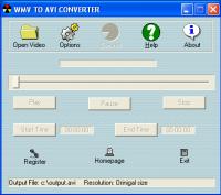 WMV to AVI Converter 3.1.8.1 screenshot. Click to enlarge!