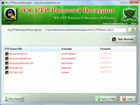 WS_FTP Password Decryptor 3.0 screenshot. Click to enlarge!