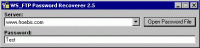 WS_FTP Password Recoverer 2.5 screenshot. Click to enlarge!