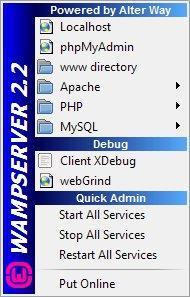 WampServer 2.4 screenshot. Click to enlarge!
