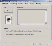 WavPackn 1.2.1.5 screenshot. Click to enlarge!