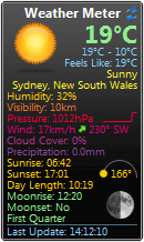 Weather Meter 1.7 screenshot. Click to enlarge!