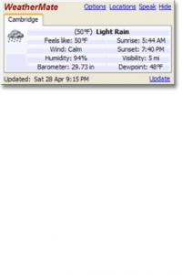 WeatherMate 4.9 screenshot. Click to enlarge!