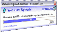 Web-Host-Uploader 105 screenshot. Click to enlarge!