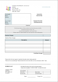 Web Hosting Invoice Form screenshot. Click to enlarge!