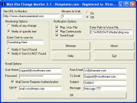 Web Page Change Monitor 2.1 screenshot. Click to enlarge!