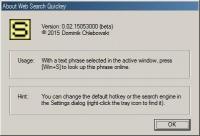 Web Search Quickey 0.02.15053000 Beta screenshot. Click to enlarge!