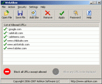 WebAllow 2.24 screenshot. Click to enlarge!