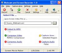 Webcam and Screen Recorder 4.972 screenshot. Click to enlarge!