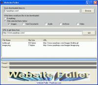 Website Puller 1.0.1 screenshot. Click to enlarge!