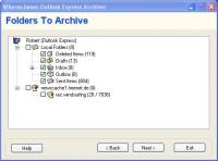 WheresJames Outlook Express Archiver 1.34 screenshot. Click to enlarge!