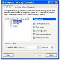 WinAgents EventLog Translation Service 1.5.0.90 screenshot. Click to enlarge!