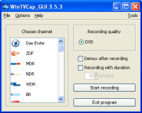 WinTVCap_GUI 3.6.7 screenshot. Click to enlarge!