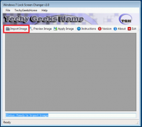 Windows 7 Lock Screen Changer 1.7 screenshot. Click to enlarge!