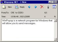 Winpopup NET messenger 1.2 screenshot. Click to enlarge!