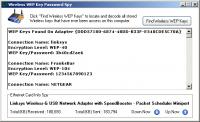 Wireless WEP Key Password Spy 1.0 screenshot. Click to enlarge!