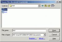 Word2text LT 1.1 screenshot. Click to enlarge!