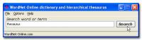 WordNet-Online dictionary 2.0.2.3 screenshot. Click to enlarge!