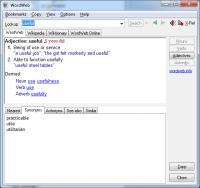 WordWeb 7.03 screenshot. Click to enlarge!