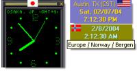 WorldTime Clock 3.1.0 screenshot. Click to enlarge!