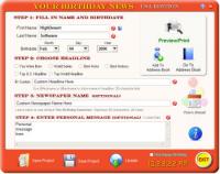 Your Birthday News 5.92 screenshot. Click to enlarge!