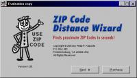 ZIP Code Distance Wizard 2.00 screenshot. Click to enlarge!
