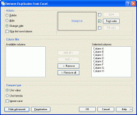 <b>Remove Duplicates</b> from Excel 1.1.5 screenshot. Click to enlarge!