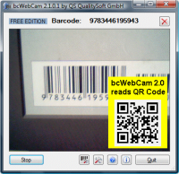 bcWebCam Read Barcode with Web Cam 2.1.0.3 screenshot. Click to enlarge!